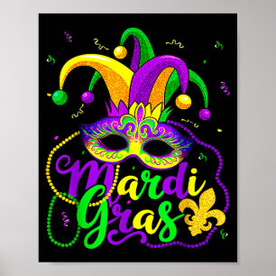 Mardi Gras-Shirts für Frauen Kinder Männer Perlen Poster