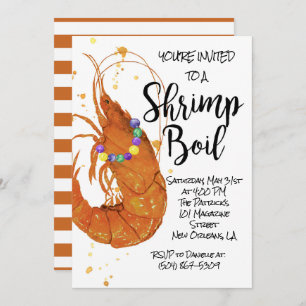Mardi Gras Shrimp Einladung