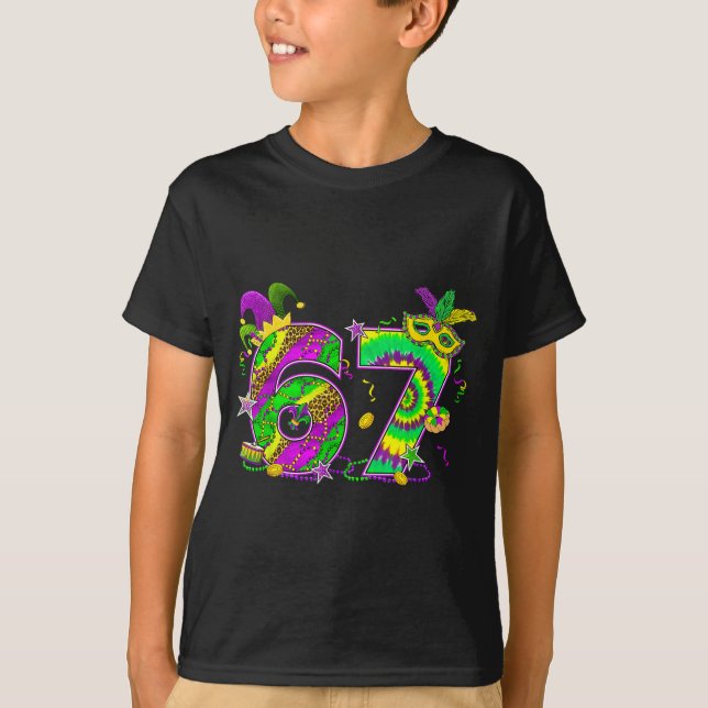Mardi Gras Six Seven 6 7 Matching Costume Couple M T-Shirt (Vorderseite)