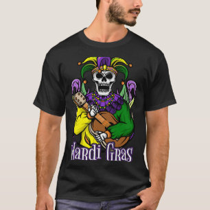 Mardi Gras Skelett Gitarrenkostüm 2023 Männer T-Shirt
