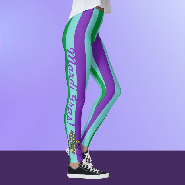 Mardi Gras Skinny Stripes Leggings (Von Creator hochgeladen)