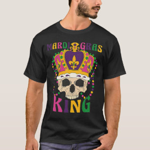 Mardi Gras Skull Karneval King Mask Kronen Cu T-Shirt
