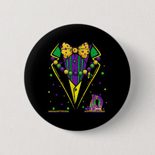 Mardi Gras Smoking Vest Anzug Karnevalsumzug Button