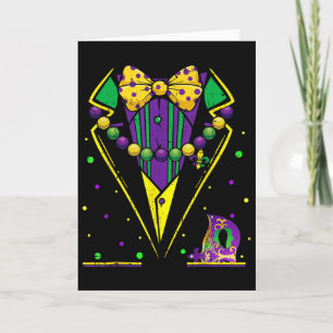 Mardi Gras Smoking Vest Partyanzug Karnevalsumzug Karte