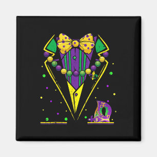 Mardi Gras Smoking-Weste Partyanzug Karnevalsumzug Magnet