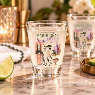 Mardi Gras Social Club Dapper Gator Schnapsglas