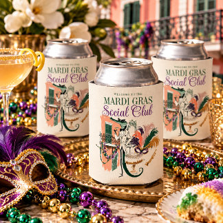 Mardi Gras Social Club Eleganter Gator Celebration Dosenkühler