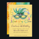 Mardi Gras Soiree | 30. Geburtstag Einladung<br><div class="desc">30 zu sein ist ein Meilenstein für sich. Es gibt bestimmte Aspekte, die vorsichtig überlegt werden müssen, bevor man ja sagen kann. Denken Sie zum Beispiel daran, ob es sich um ein Party für Erwachsene handelt. Was macht eine perfekte Mardi Gras masquerade Geburtstagsparty? Essen, Spaß, Freunde und die richtige Einladung....</div>