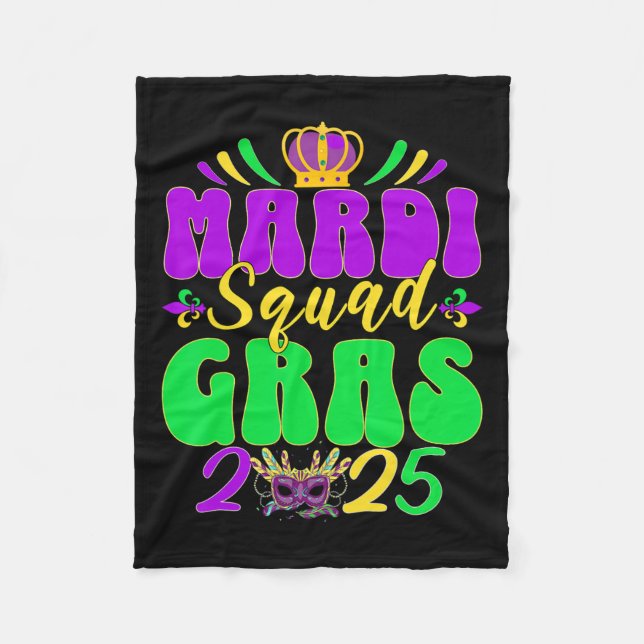 Mardi Gras Squad 2025 Mardi Gras Group Matching CE Fleecedecke (Vorderseite)