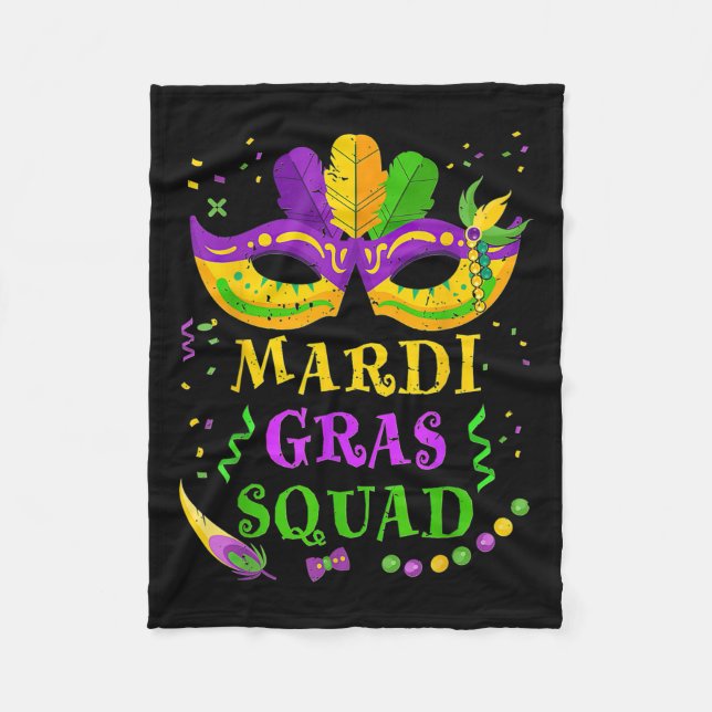 Mardi Gras Squad Fleecedecke (Vorderseite)