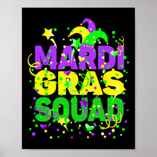 Mardi Gras Squad Party Kostümoutfit - Funny Mard Poster