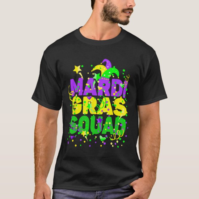 Mardi Gras Squad Party Kostümoutfit - Funny Mard T-Shirt (Vorderseite)