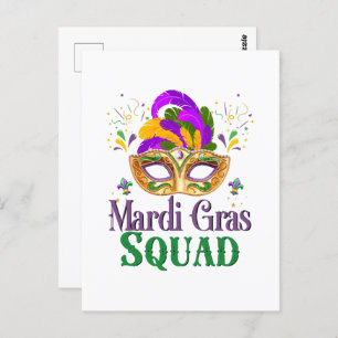 Mardi Gras Squad Postkarte