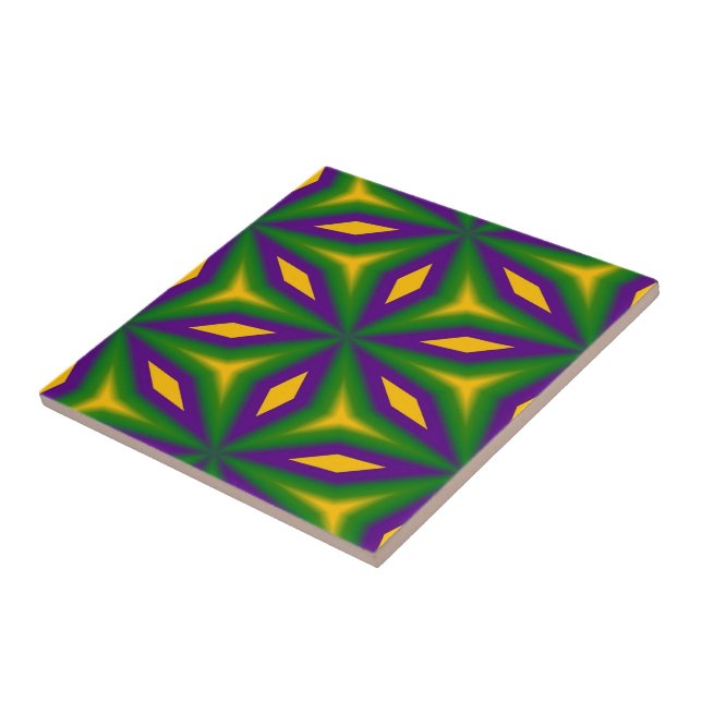 Mardi Gras Star Fliese (Seite)