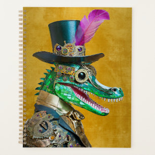 Mardi Gras Steampunk Party Animal Alligator Planer