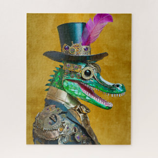 Mardi Gras Steampunk-Party-Tier-Alligator Puzzle