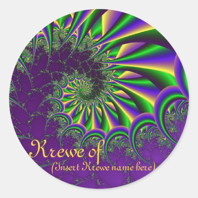 Mardi Gras Sticker (Vorderseite)