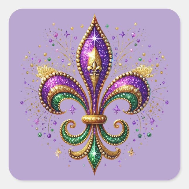 Mardi Gras Sticker (Vorderseite)