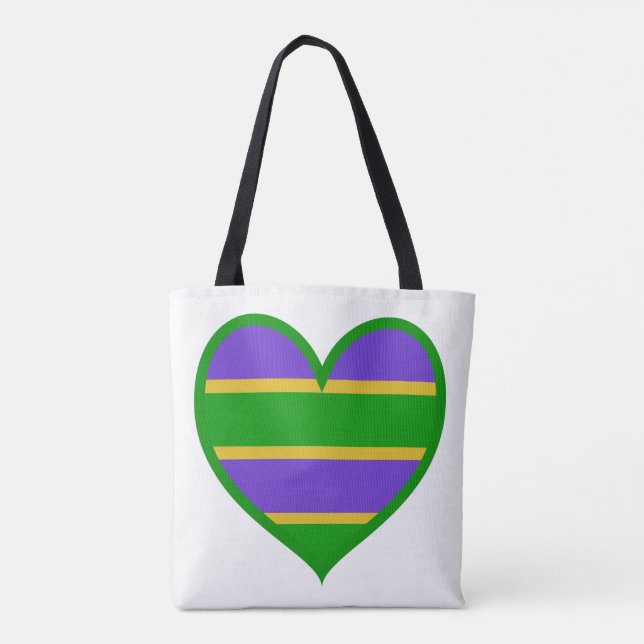 Mardi Gras Striped Heart (Rückseite)