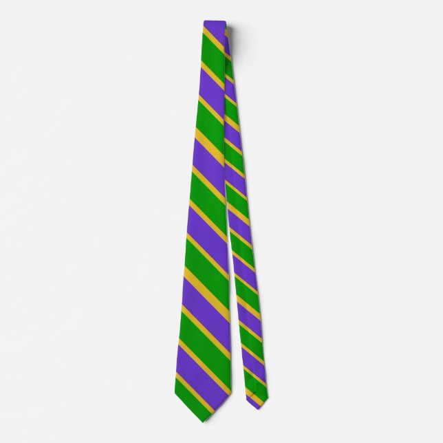Mardi Gras Striped Krawatte (Vorderseite)