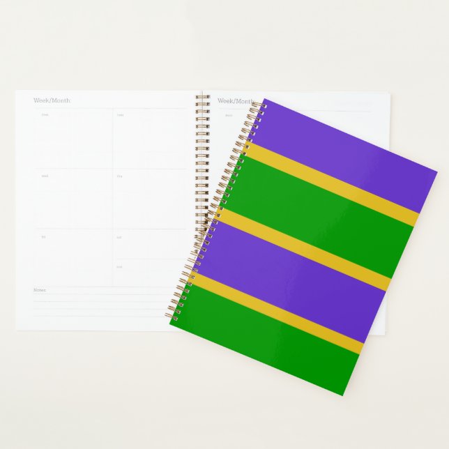Mardi Gras Stripes Colors Planer (Anzeige)