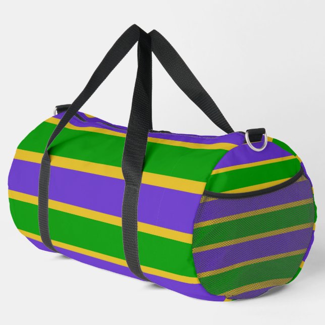 Mardi Gras Stripes Duffle Bag (Rechte Ecke)
