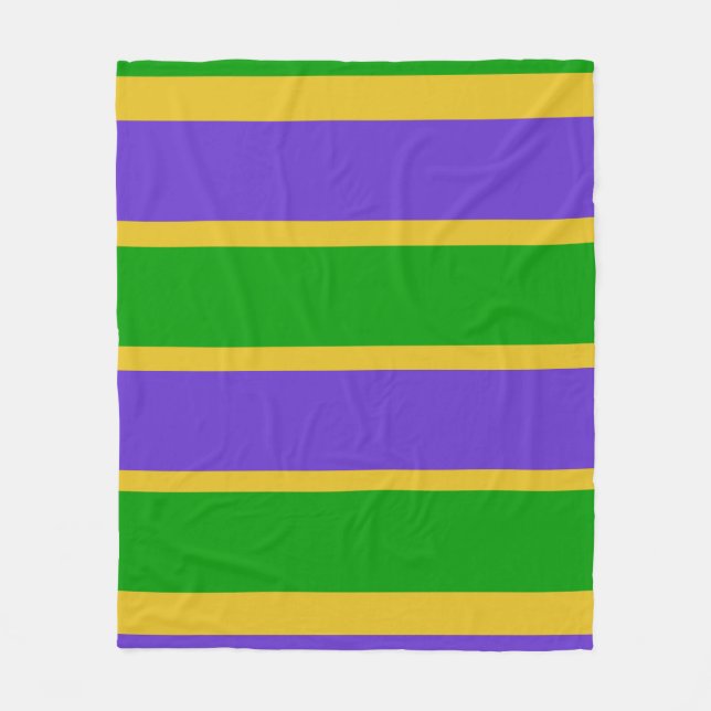 Mardi Gras Stripes Fleecedecke (Vorderseite)