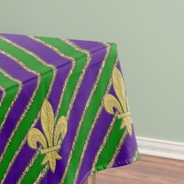 Mardi Gras Stripes & Fleur de Lys Tischdecke