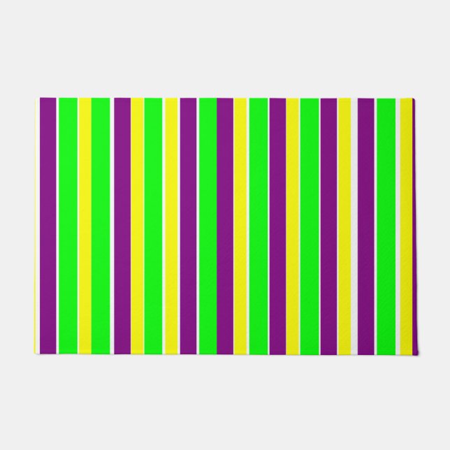 Mardi Gras Stripes Fußmatte (Vorderseite)
