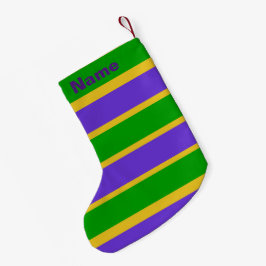 Mardi Gras Stripes Kleiner Weihnachtsstrumpf