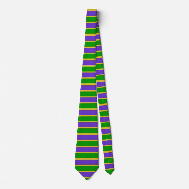 Mardi Gras Stripes Krawatte (Vorderseite)