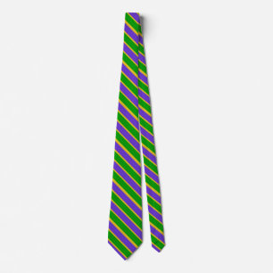 Mardi Gras Stripes Neck Tie Krawatte