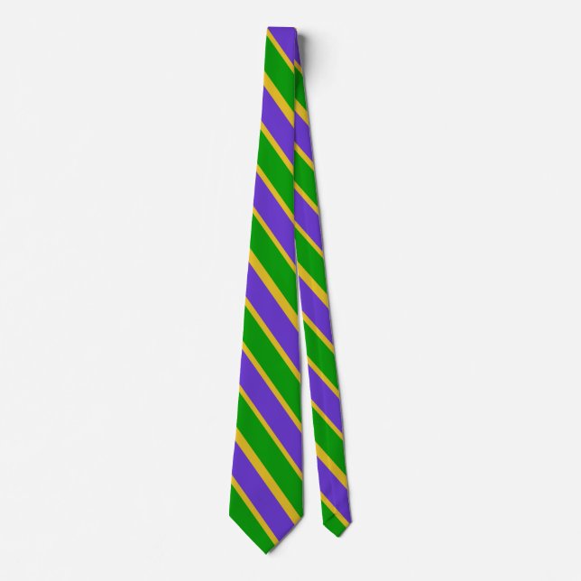 Mardi Gras Stripes Neck Tie Krawatte (Vorderseite)