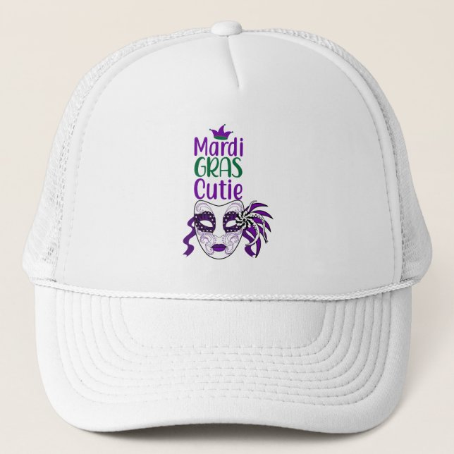 Mardi Gras Süsse Trucker Hat Truckerkappe (Vorderseite)