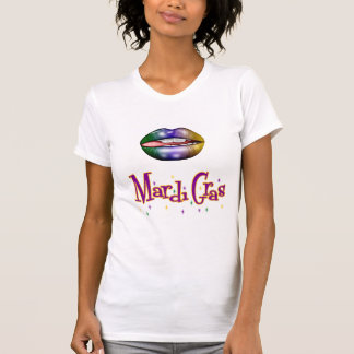 Mardi Gras T - Shirt für Frauen mit Lippen