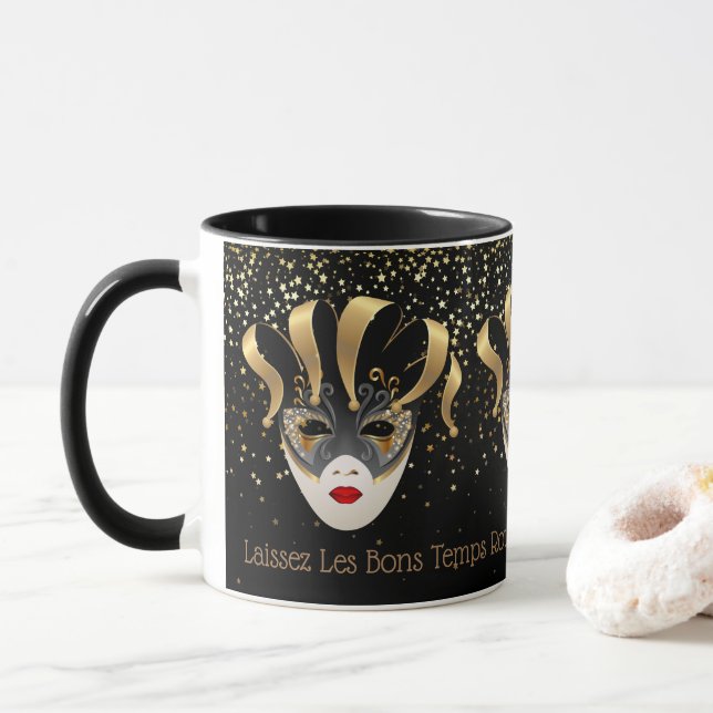 Mardi Gras Tasse-Laissez Les Bons Temps Rouler Tasse (Mit Donut)