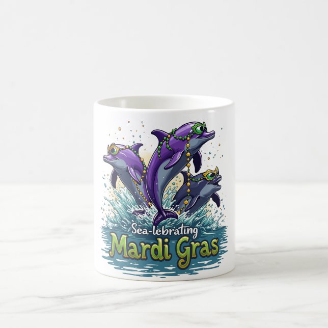 Mardi Gras-Tasse mit Seeblick Kaffeetasse (Mittel)