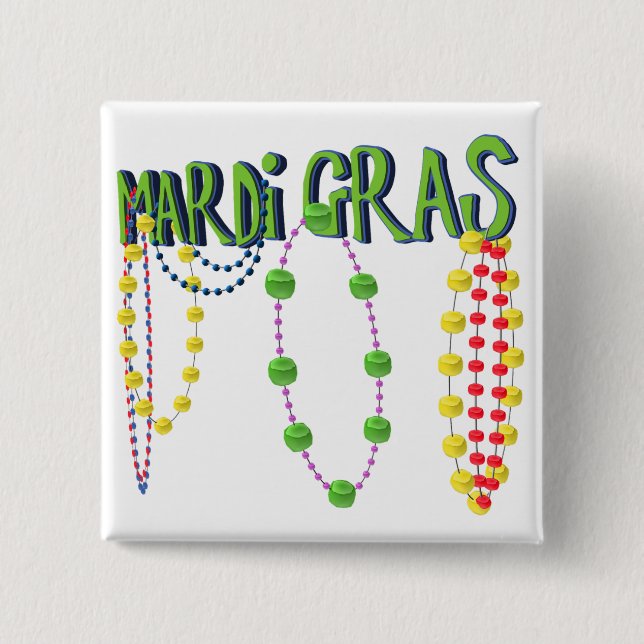 Mardi Gras-Taste Button (Vorderseite)