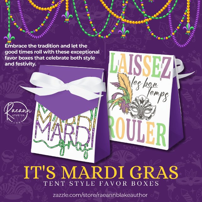 Mardi Gras Tent Style Favor Boxes Geschenkschachtel (Von Creator hochgeladen)