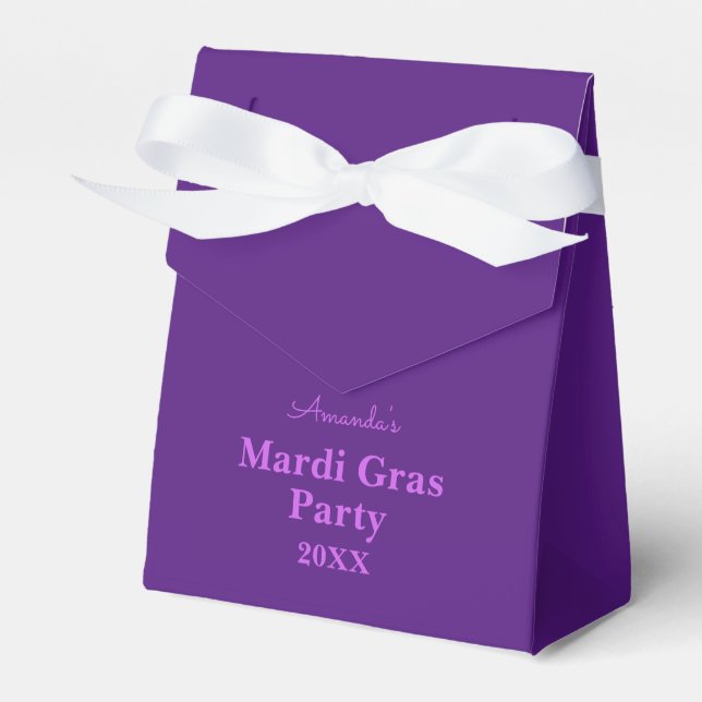Mardi Gras Theme Party Gefallen Box Geschenkschachtel (Vorderseite)
