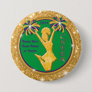 Mardi Gras Themed, Cheerleader Gastgeschenks, Button