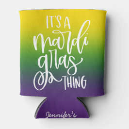 Mardi Gras Thing | Text Design Ombre Background  Dosenkühler