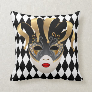 Mardi Gras Throw Pillow Kissen
