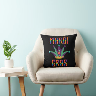 Mardi Gras Throw Pillow Kissen