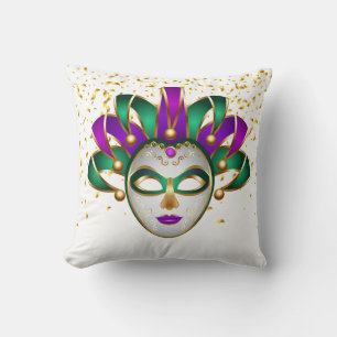 Mardi Gras Throw Pillow Kissen