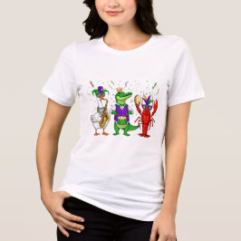 Mardi Gras Tiere T-Shirt – Lustige Karnevalsparade Tri-Blend Shirt