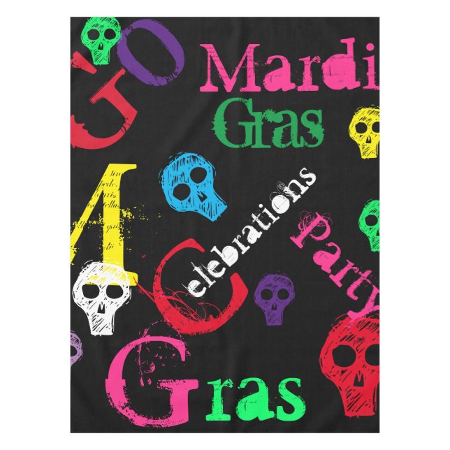 MARDI GRAS TISCHDECKE (Vorderseite)