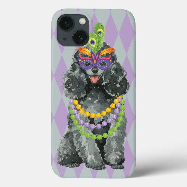 Mardi Gras Toy Poodle Case-Mate iPhone Hülle (Rückseite)
