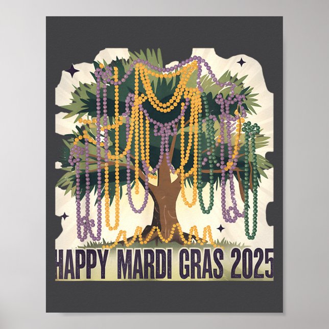 Mardi Gras Tree Carnival New 2024 For Women Valent Poster (Vorne)