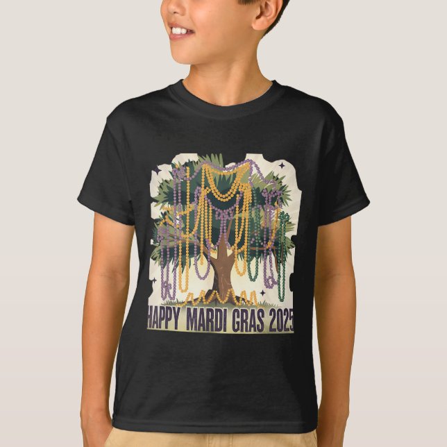 Mardi Gras Tree Carnival New 2024 For Women Valent T-Shirt (Vorderseite)